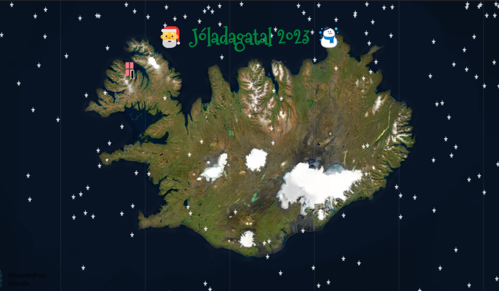 Nýir punktar bætast á kortið á hverju degi til jóla