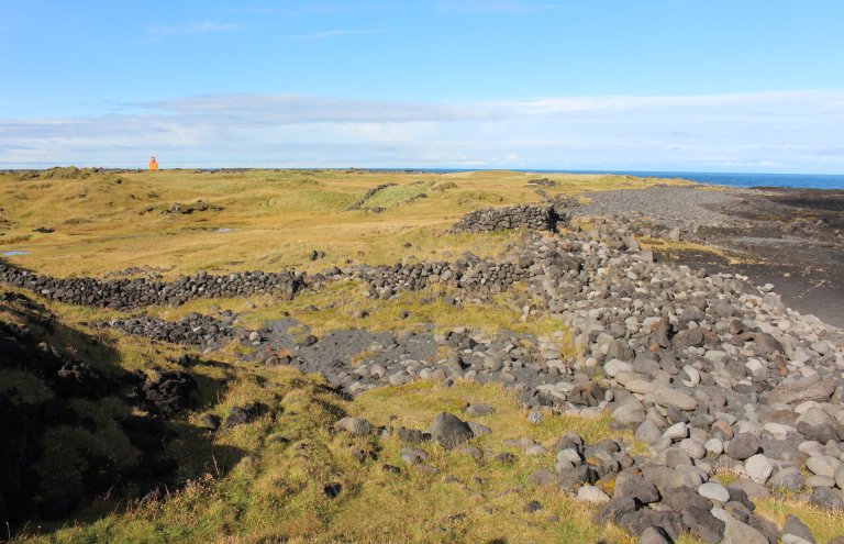 Yfirlitsmynd af minjum á Öndverðarnesi, 2018